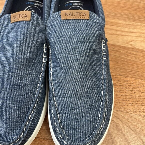 Nautica Men's Derwin Loafers Sneakers Boat Shoes in Blue Denim Size 10 NEW - Picture 5 of 10